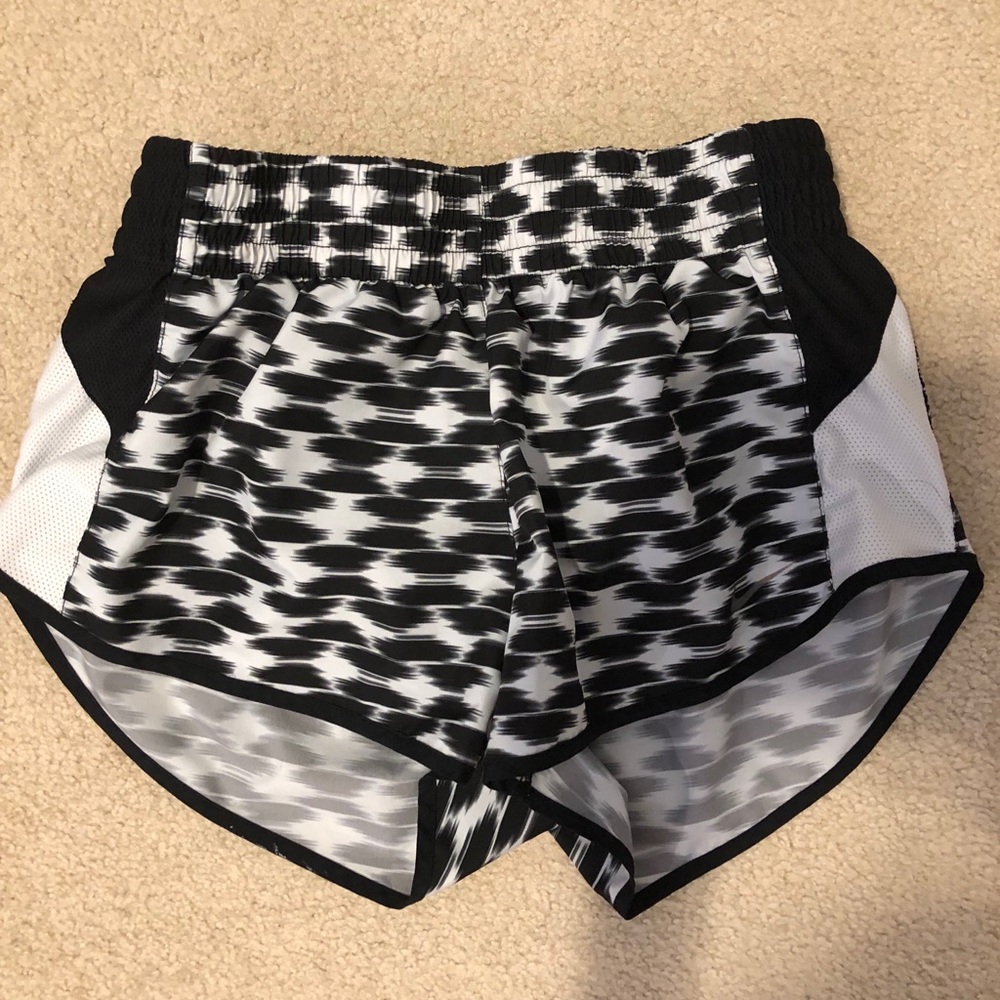 Nike black and white running shorts